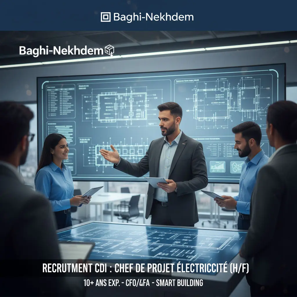 Recrutement Chef Projet Électricité Senior Casablanca Marrakech 10 ans expérience CFO CFA Smart Building