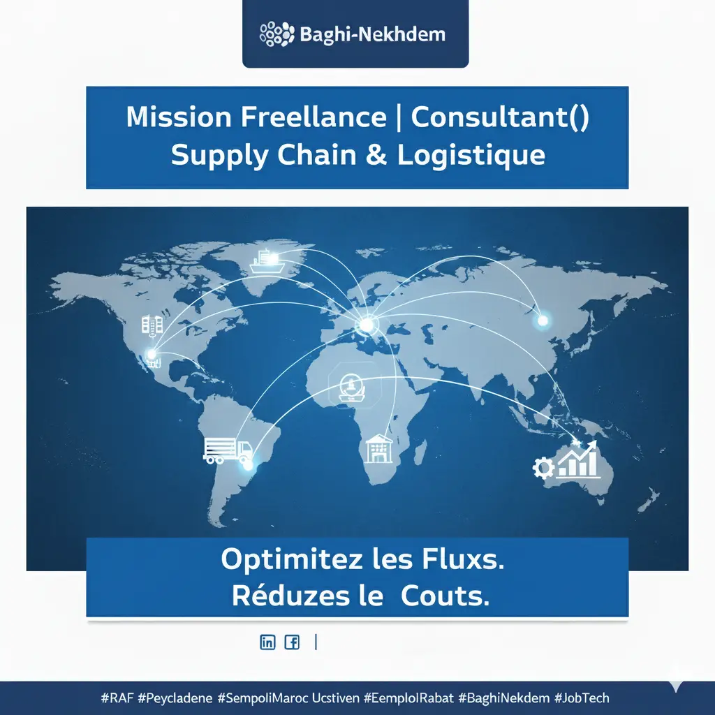 Mission Freelance Consultant Supply Chain Logistique gestion entrepôt pilotage flux WMS ERP
