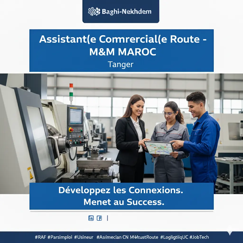 Recrutement Assistant Commercial Route M&M MAROC Logistique Casablanca Anglais cotation transport international
