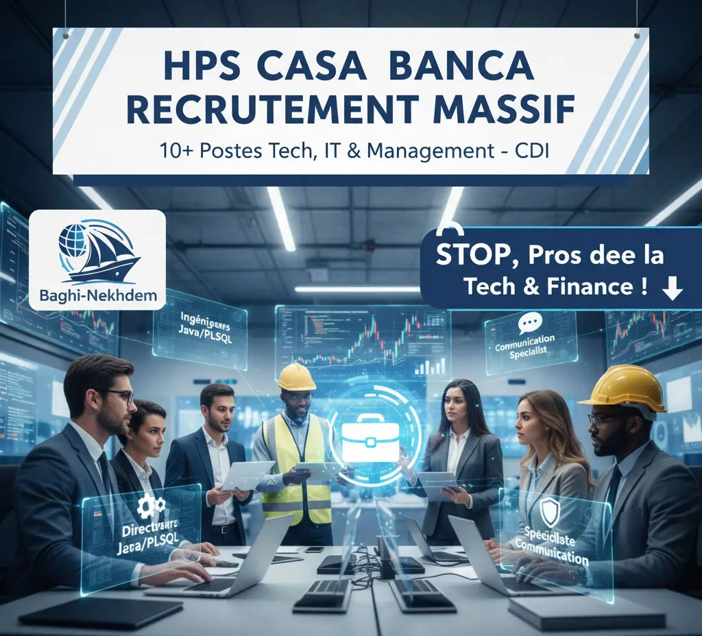 Recrutement Massif HPS Casablanca (CDI) : 10+ Postes Tech, IT, Management & Support (Paiement Électronique)